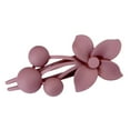 thumbnail image 3 of Opvise Frosted Texture Hair Claw Flower Decor Thick Thin Hair Clip Non-slip Matte Finish Large Back Head Hair Claw Hair Accessories Rose Red, 3 of 8