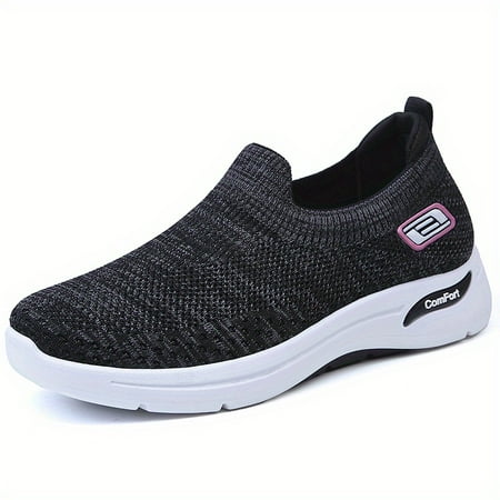 

Women‘s Casual Knitted Sock Sneakers Solid Color Breathable Slip On Low Top Loafer Shoes Casual Walking Sports Shoes