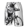 thumbnail image 4 of Pofeuu Capybara Riding Bicycle Prin Men's Swim Trunks Quick Dry Bathing Suit Swimming Board Shorts Mesh Lining Beach Swimwear-X-Large, 4 of 6