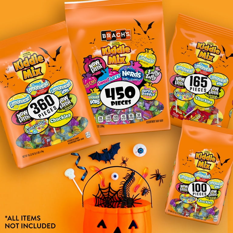 Brach's Kiddie Mix Assorted Halloween Candy for Kids Party, 100ct