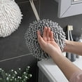 thumbnail image 4 of 2 Pack Chenille Hand towel, Decorative Kitchen Hanging Fuzzy Towels Set Gadgets for Bathroom, 4 of 6