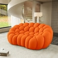 thumbnail image 5 of Sodrens Modern Lazy Floor Sofa,79.53" Bubble Couch,Curved Football Sofa for Living Room,Office,Apartment,No-Assembly,Orange, 5 of 8