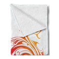 thumbnail image 2 of Phoenix Soft Flannel Fleece Throw Blanket, Bird with Swirled Wings Reborn Several Lives Design, Cozy Plush for Indoor and Outdoor Use, 50" x 70", Dark Orange White Red, by Ambesonne, 2 of 5