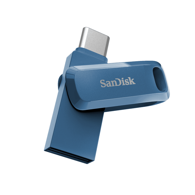 SanDisk Ultra Dual Drive Go - USB flash drive - 256 GB - USB 3.1 Gen 1 / USB -C - navy blue 