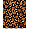 thumbnail image 5 of Halloween Pumpkin Blanket Gifts for Women Kids Girls Men Dad Mom Husband Wife Thanksgiving Presents Witch Horror Spooky Decor Fall Harvest Plush Throw Blankets Black 60"x80", 5 of 6