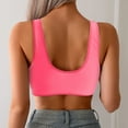 thumbnail image 6 of vigerkar Women Swimsuit Bikini Top Quick Dry Bathing Suit with Fixed Wide Straps Pink, M, 6 of 7