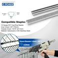 thumbnail image 5 of Woodpecker Pneumatic Hog Ring Stapler with 10000PCS/BOX 304SS Staplers 15GA 3/4'' Crown,4.8mm Closure Diameter for Fencing,Mattress ans Cages Air C Ring Plier Tool, 5 of 7