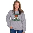 thumbnail image 4 of Crushing Christmas Nutcracker Pun Sweatshirt for Men or Women Brisco Brands L, 4 of 6