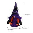 thumbnail image 2 of Hwkond Outdoor Halloween Decorations Spider Happy Little Angel Halloween Purple Witch Rudolph Green Faceless Old Man Web Hat Decoration, 2 of 4