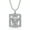 Silver color, variant on Hip Hop Paved Rhinestones Bling Iced Out Square pendant with Greek mythology Pendants 14K Yellow Gold Necklaces for Men Rapper Jewelry