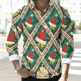 thumbnail image 6 of bbymog Big and Tall Shirts for Men Christmas Printed Collared Neck Blouse Long Sleeve Button Up Shirt Casual Shirt Multicolor A L, 6 of 8