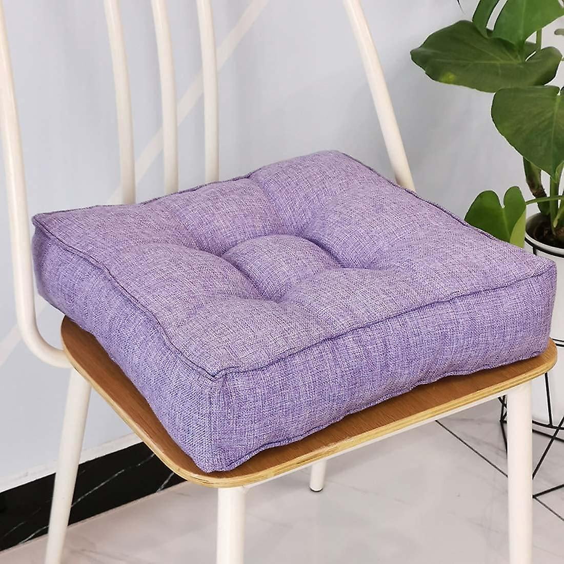 Thick Chair Seat Cushions for Dining Room Garden Home Office Purple 50 x 50 cm
