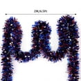 thumbnail image 2 of 4th of July Patriotic Tinsel Garland Decoration Red White Blue Metallic Chunky Glitter Tinsel for Independence Day Memorial Day Celebration Holiday Decorations, 2 of 6