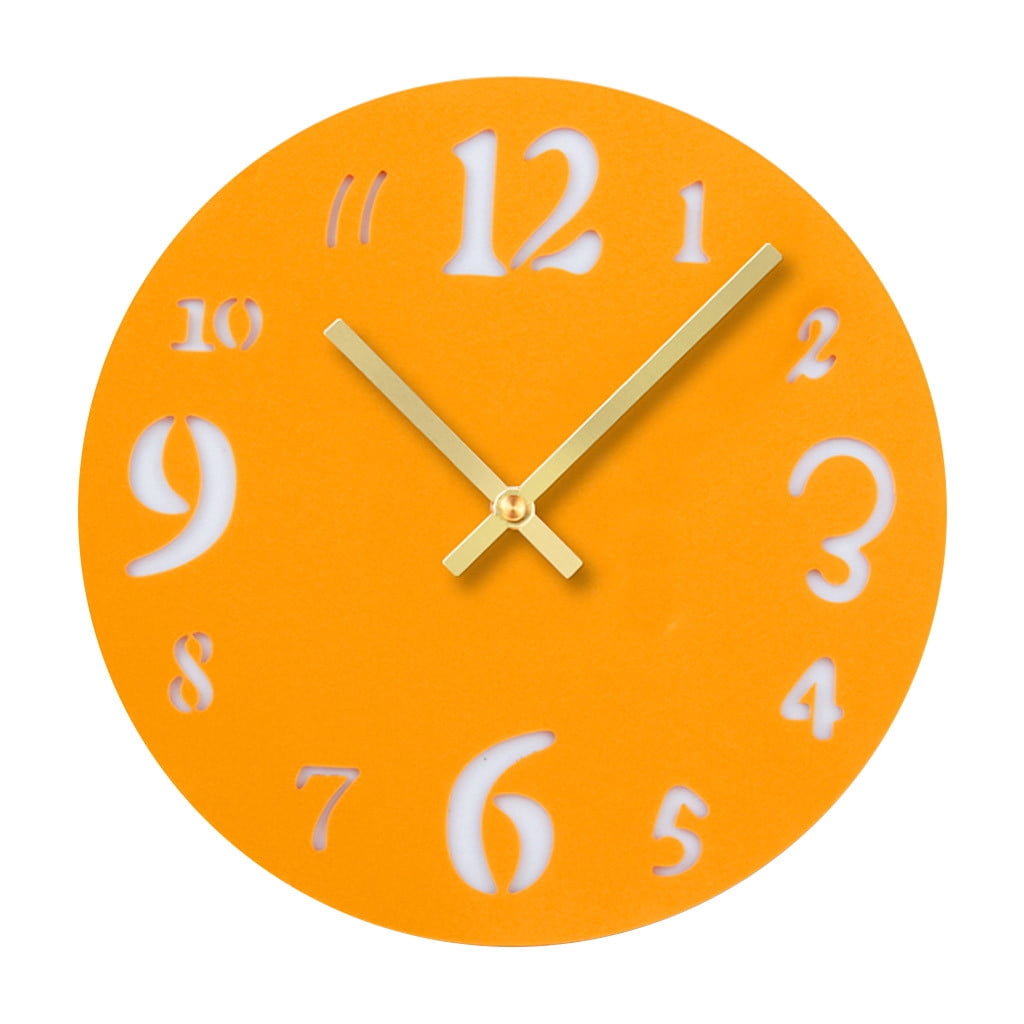Silent Round Wall Clock Arabic Numerals Design Stylish Style Acrylic