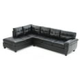 thumbnail image 5 of Glory Furniture Gallant Faux Leather Sectional in Black, 5 of 6