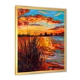 thumbnail image 2 of Designart 'The Lake At Sunset Evening Glow I' Nautical & Coastal Framed Art Print, 2 of 4