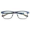 thumbnail image 2 of Men Large Metal Frame Clear Progressive Reading Glasses - Zero Power On Top - No Bubble 6035 +1.75, 2 of 4