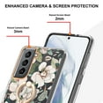 thumbnail image 2 of For Samsung Galaxy S21 Plus Floral Case with Ring Holder Kickstand - Slim and Lightweight, Military-Grade Shockproof Protection, Women & Girls' Style Case Designed for Galaxy S21 Plus, White Flower, 2 of 5
