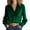 AA-Green, variant on Womens Velvet Shirts Dressy Casual Button Collar V Neck Ruffle Victorian Shirt Solid Long Sleeve Office Work Tops Gothic Clothes, Green, L