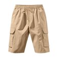 thumbnail image 4 of jowamay Cargo Shorts Men Elastic Waist Casual Utility Outdoor Hiking Shorts with Multi Pockets for Running Hiking, 4 of 9