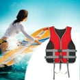 thumbnail image 3 of Life Jacket for Adult Outdoor Water Sports, Life Vest Adjustable Buckle, Life Jacket with Reflective Strips for Adults Children, Swim Vest for Kayaking Swimming Aid Red/M, 3 of 9