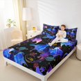 thumbnail image 4 of Homewish Animal Dragon 3pcs Twin Sheet Sets For Kids Teens,Universe Planet Twin Fitted Sheet,Abstract Gradient Galaxy Breathable Flat Sheet,Lightweight Room Decor, 4 of 7