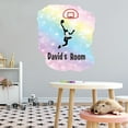 thumbnail image 2 of Sports Watercolor Custom Name Wall Decals for Kids Room - Rainbow Color Basketball Sport Player Basketball Personalized Bedroom Wall Sticker Water Color Style - Size: 9 In x 10 In, 2 of 5