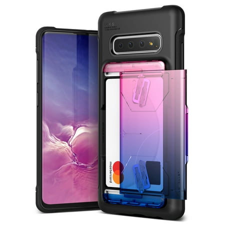 Galaxy S10 Plus Case VRS Design Slim Hybrid Premium Wallet Case Card Slot Holder Shockproof [Damda Glide Shield] [Solid Pink Blue] Gradient Color Compatible with Samsung Galaxy S10 6.4 inch
