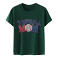 thumbnail image 4 of Ruyang Baseball Mom Women's Letter Baseball Printed Shirt Short Sleeve Round Neck T Shirt Fashion Top Lightweight Soft Casual Womens Tee Shirts, 4 of 4