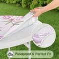 thumbnail image 5 of Round Fitted Tablecloth with Elastic Edges Fits 36"-44" Round Tables Pioneer Colorful Floral Waterproof Table Cover Washable Indoor and Outdoor for Party Kitchen Dinner Banquet Patio Picnic, 5 of 7
