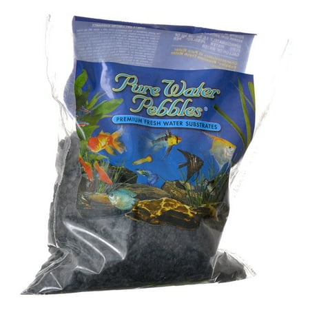 Pebbles Aquarium Gravel - Pure Water Pebbles Aquarium Gravel Jet Black Premium Natural Substrate 2 lbs