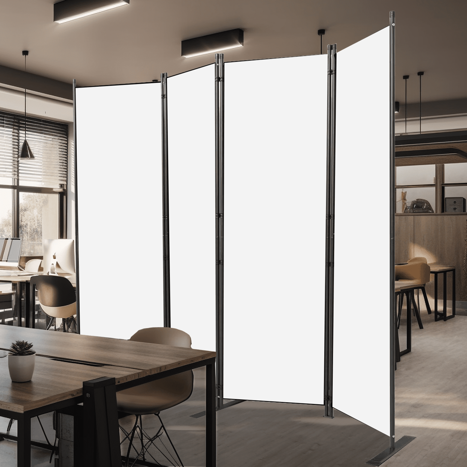 Room Divider-4 Panels Folding Privacy Screens, Partition Room Dividers Wall for Separation, Home, Office, Classroom, Studio