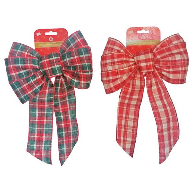 Holiday Trims 9429895 Rouge & Vert & Blanc & Or Nœud - Lot de 12