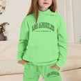 thumbnail image 2 of XUELUO Toddler Girls Outfits Sets Autumn Letters Los Angeles Print Hoodies With Sweatpants Athletic Girls 2 Pieces Outfits, 2 of 4