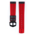 thumbnail image 3 of Hirsch Ayrton Leather Watch Strap - Red - L - 20mm - Black Buckle - Natural Rubber, 3 of 10