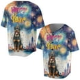 thumbnail image 3 of Happy New Year with Rottweiler Fireworks Holiday Xmas Winter 2025 All Over Print 3D Baseball Shirt Rottie Dog Lover Gifts Idea Softball Sport - 00025, 3 of 6