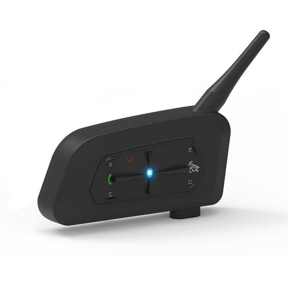 yeacher EJEAS V7 Motorcycle Bluetooth Intercom System for 7 Riders, 2-Way BT5.1 Communication, IP65 Waterproof, 850mAh Battery, Type-C Charging, 700M Range, CVC Noise Reduction, 3D Sound Effect