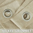 thumbnail image 3 of Elegant Natural Linen Curtain Panels Energy Efficient Semi - Sheers Linen Curtains / Nickel Grommet Window Treatments Panels / Drapes (Set of 2, Butter, 52" by 96" Inch), 3 of 4