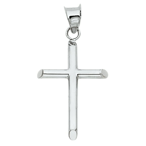 Ioka-14K Yellow Gold Religious Cross Charm Pendant For Necklace or Chain