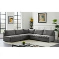 thumbnail image 2 of Meridian Furniture Jacob Grey Velvet Modular Sectional, 2 of 9