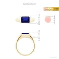 thumbnail image 5 of ANGARA Lab Grown 1.65 Ct Emerald-Cut Blue Sapphire Signet Ring for Women in 14K Yellow Gold (Size-8x6mm) | September Birthstone, Anniversary, Jewelry Gift for Women | Lab-Grown Blue Sapphire Ring, 5 of 8