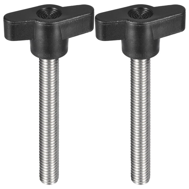 Unique Bargains 2Pack 304 Acier Inoxydable de Serrage Bouton de Vis en Forme de Pouce Vis M8 x 60mm