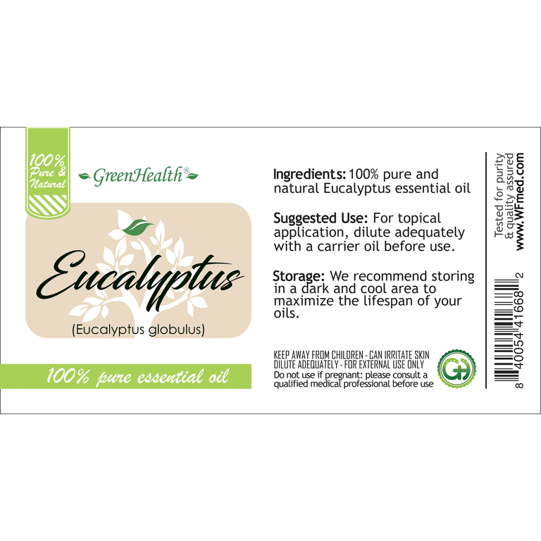 GreenHealth, Eucalyptus Essential Oil, 4 fl oz, 100% Pure