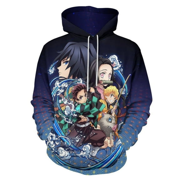 Demon Slayer Unisex Sweatshirts Loose Pullover Sweater Hooded Hoodie 3D Printing Jacket Winter Fall Clothes S