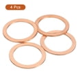 thumbnail image 3 of Uxcell M27 Flat Washer, 4 Pack Copper Ring Washers 35mm OD Metal Sealing Gasket Ring, 3 of 6