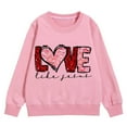 thumbnail image 4 of WOYY Big Girls Valentine's Day Sweatshirt Drop Shoulder Pullover Top, Sizes 8-9, 4 of 4