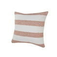 thumbnail image 4 of LR Home Ox Bay Hand-Woven White/Orange Diamond All-Natural Cotton Pillow Cover, 4 of 8