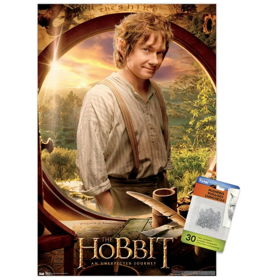 The Hobbit: An Unexpected Journey - Teaser Wall Poster with Push Pins, 14.725" x 22.375"
