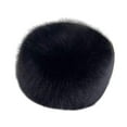thumbnail image 2 of Sombrero de pescador de mujer sombrero tibio tortuoso sombrero de cubo de gorra de esquí para viajar senderismo Negro, 2 of 8