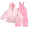 thumbnail image 2 of Girls F Printed Hearts Snowsuit, Blush, 3T, 2 of 2